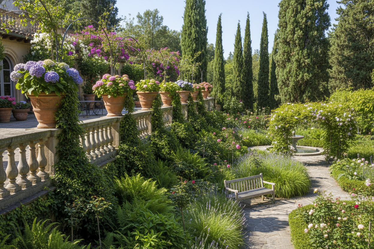Rustige plantentuin plantenpark