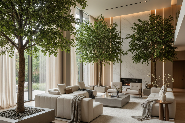 design living met kunstbomen