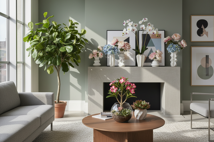 kunstplanten in modern interieur