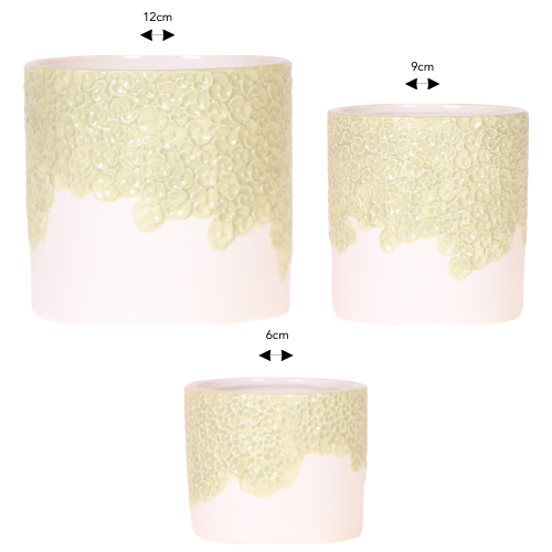 Combo: Kolibri Company | Bloom sierpot groen – set 6 cm + 9 cm + 12 cm