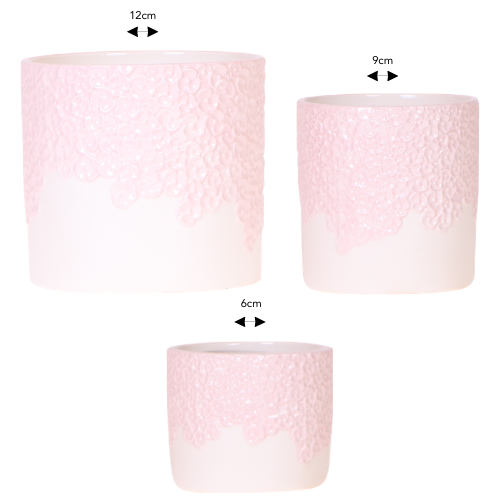 Combo: Kolibri Company | Bloom sierpot roze – set 6 cm + 9 cm + 12 cm