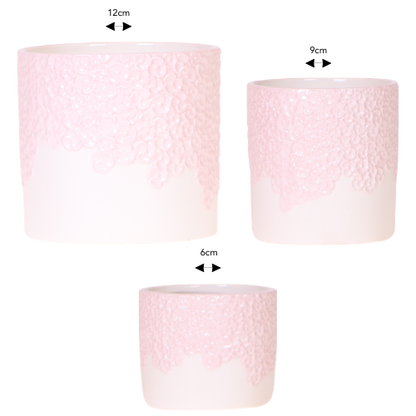 Combo: Kolibri Company | Bloom sierpot roze – set 6 cm + 9 cm + 12 cm