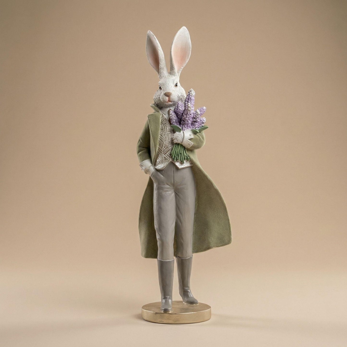 Deco: Easter: Haas heer met bloemen - ↑ 51 cm