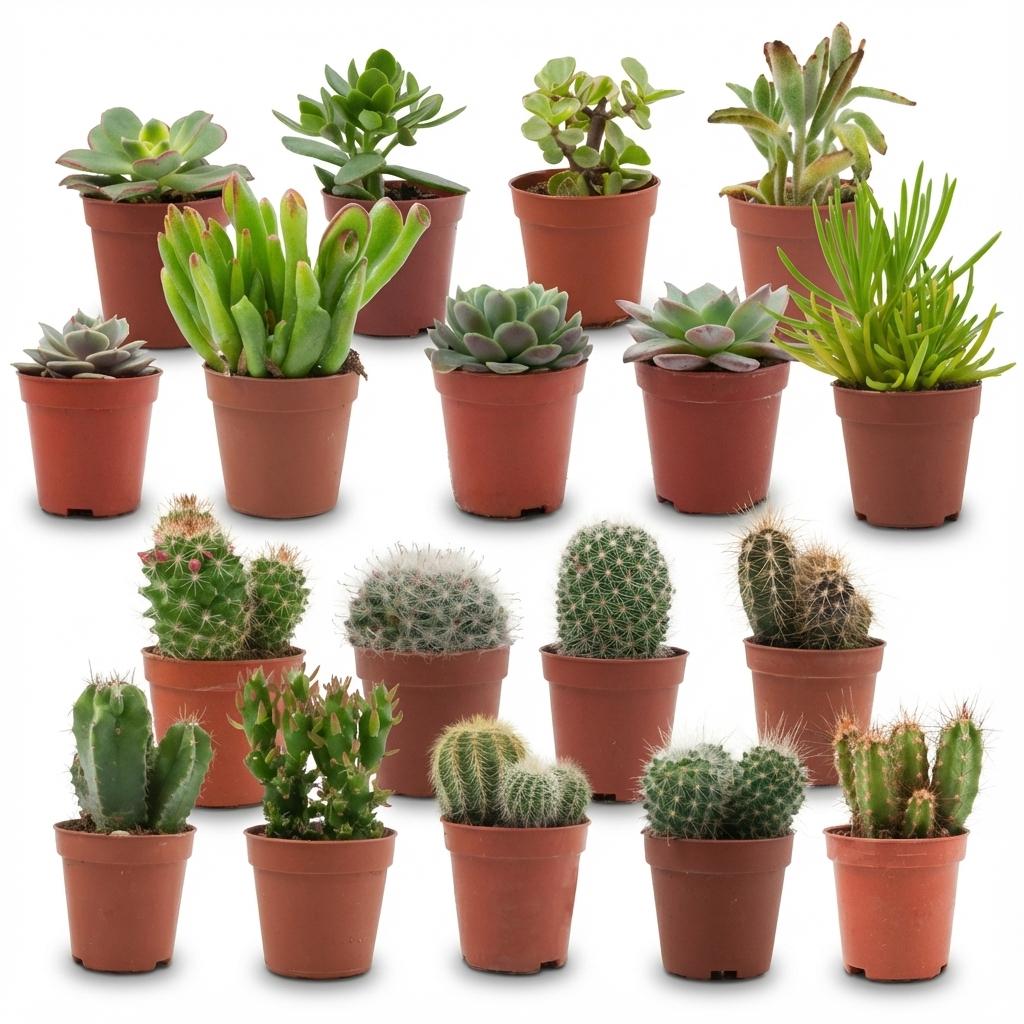 Mix: 18 stuks Mini Cacti & Succulenten 5-10 cm