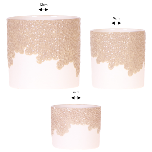 Combo: Kolibri Company | Bloom sierpot zand – set 6 cm + 9 cm + 12 cm