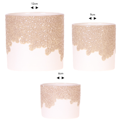 Combo: Kolibri Company | Bloom sierpot zand – set 6 cm + 9 cm + 12 cm