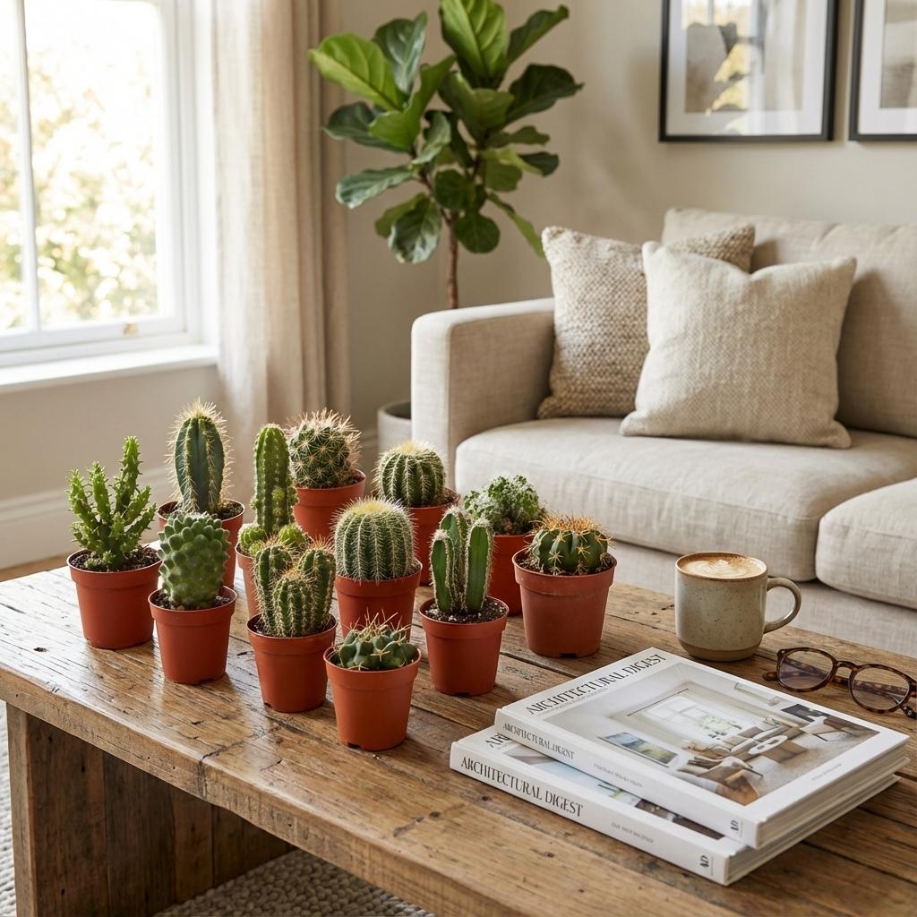 Mix: 15 Mini Cacti Ø 5.5 cm 5-10 cm