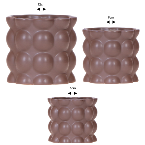 Combo: Kolibri Company | Combi deal | Cotton sierpot bruin – set 6 cm + 9 cm + 12 cm