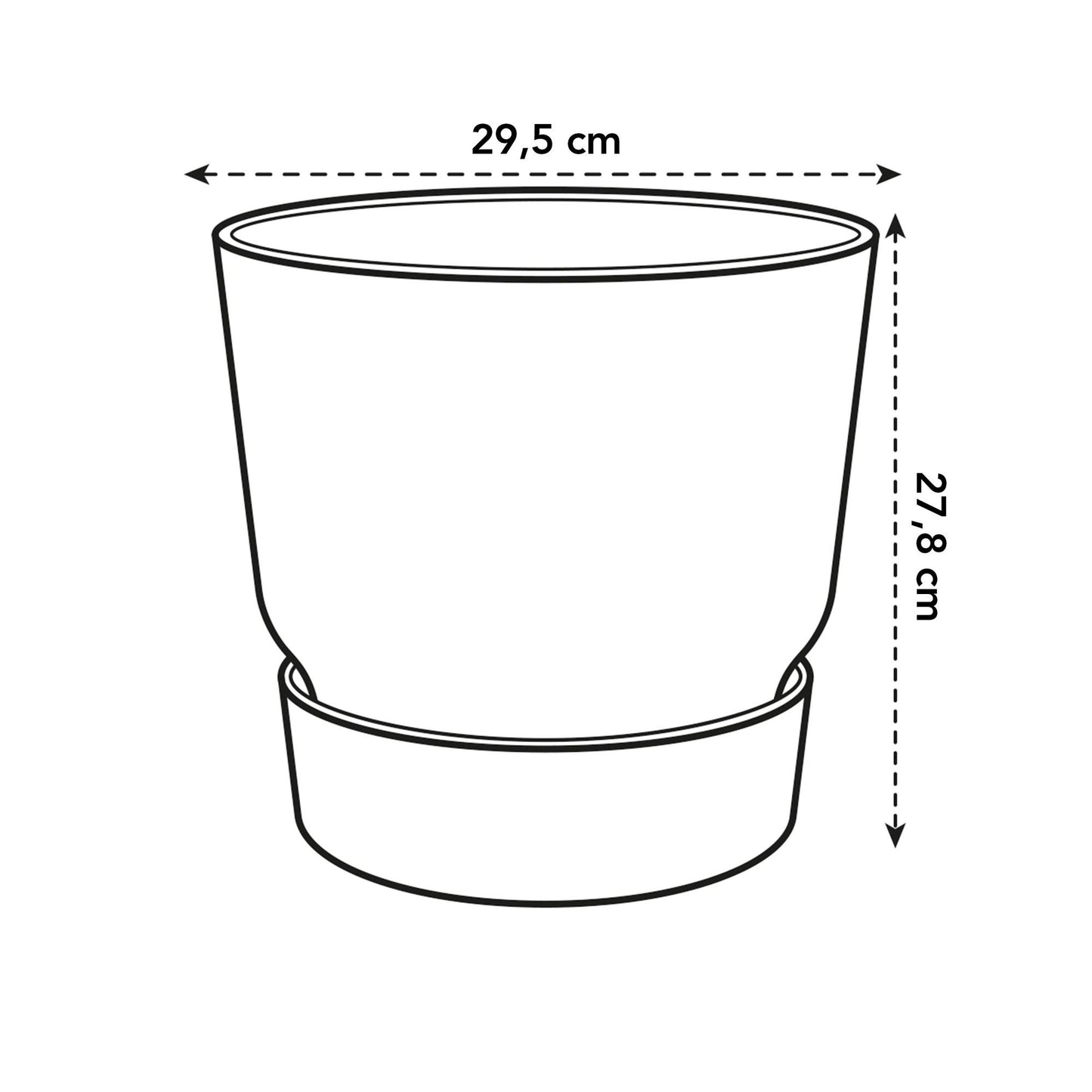 Elho Greenville Round wit - D30 x H28