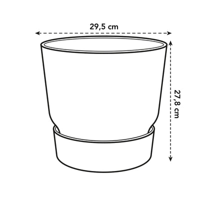 Elho Greenville Round wit - D30 x H28