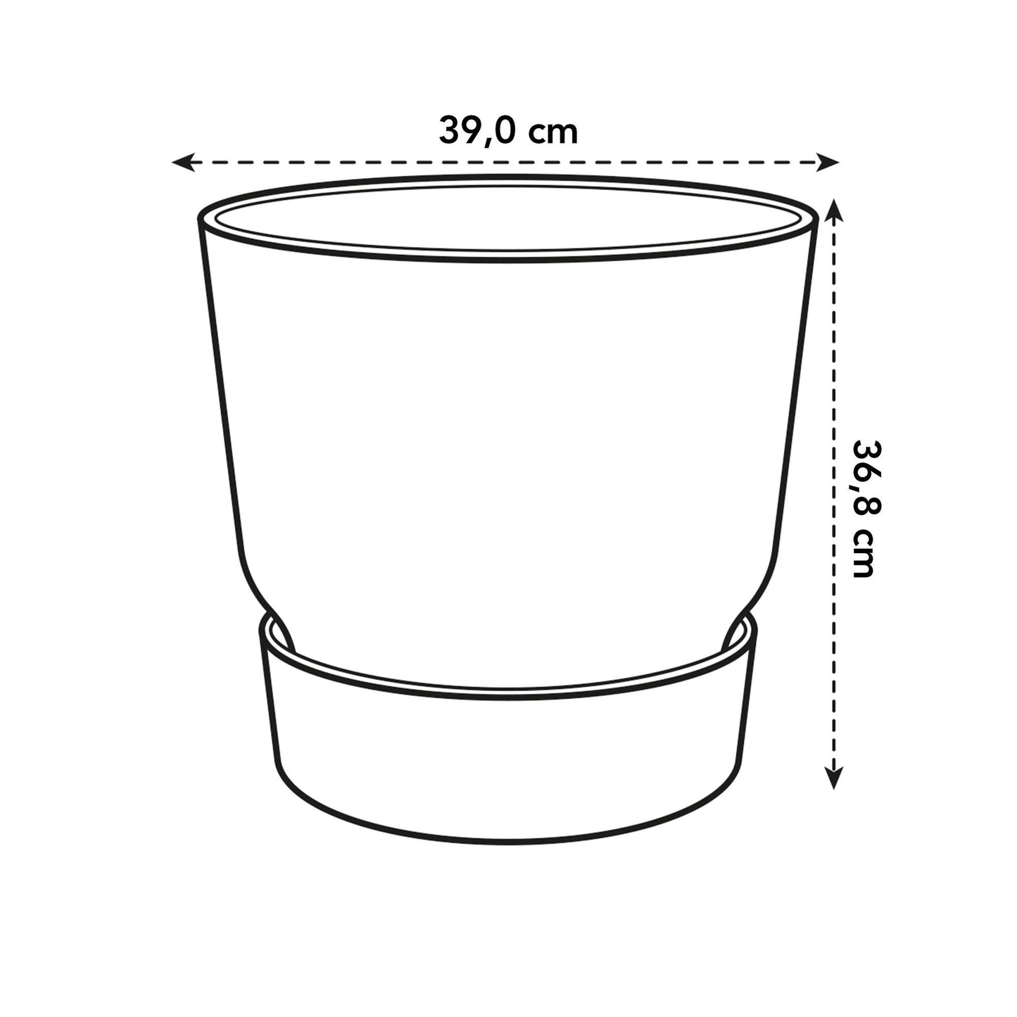 Elho Greenville Round wit - D39 x H37
