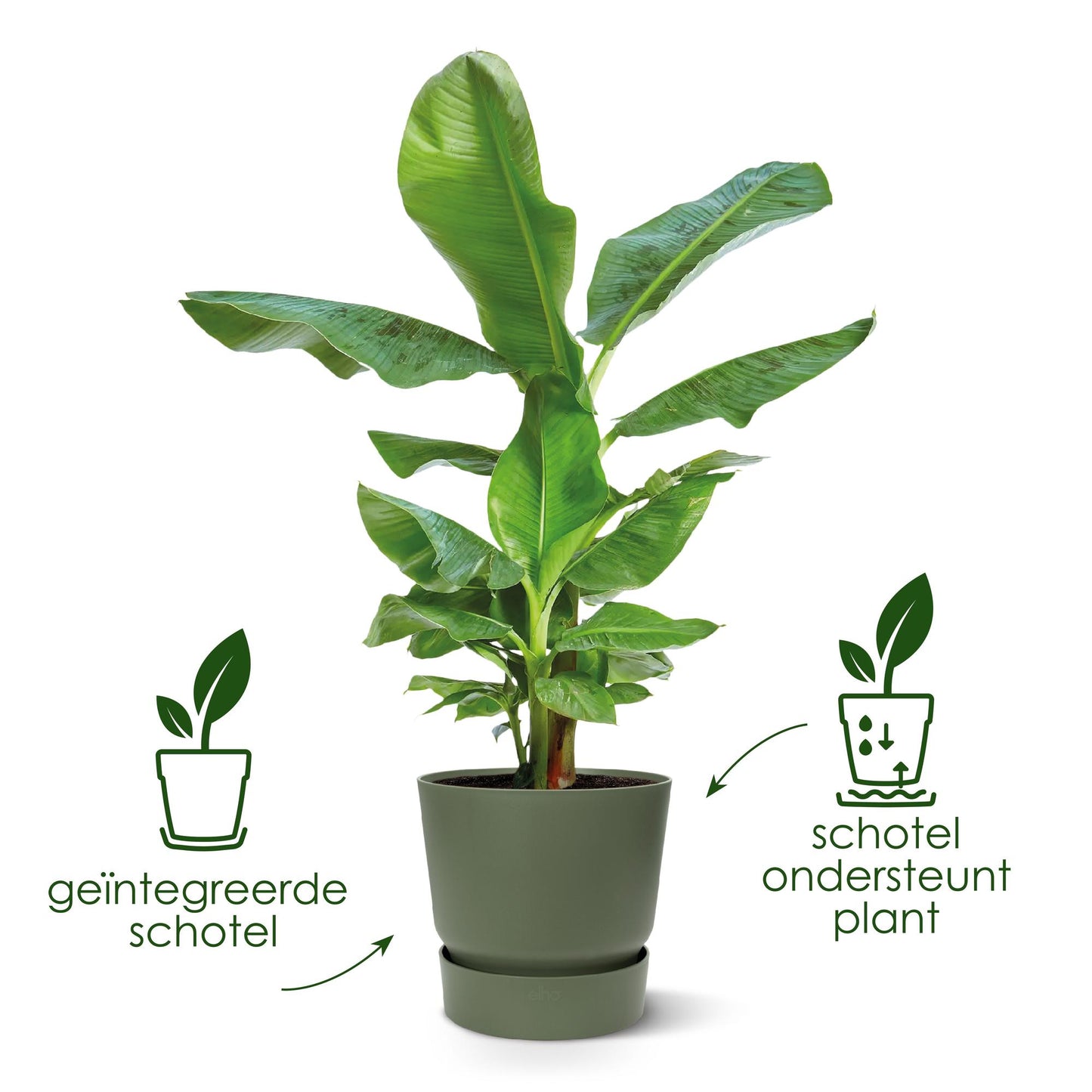 Elho Greenville Round groen - D30 x H28