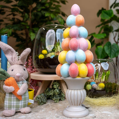 deco: Easter: Paasei boom decoratie - Glitter pastel eieren - ↑ 40 cm